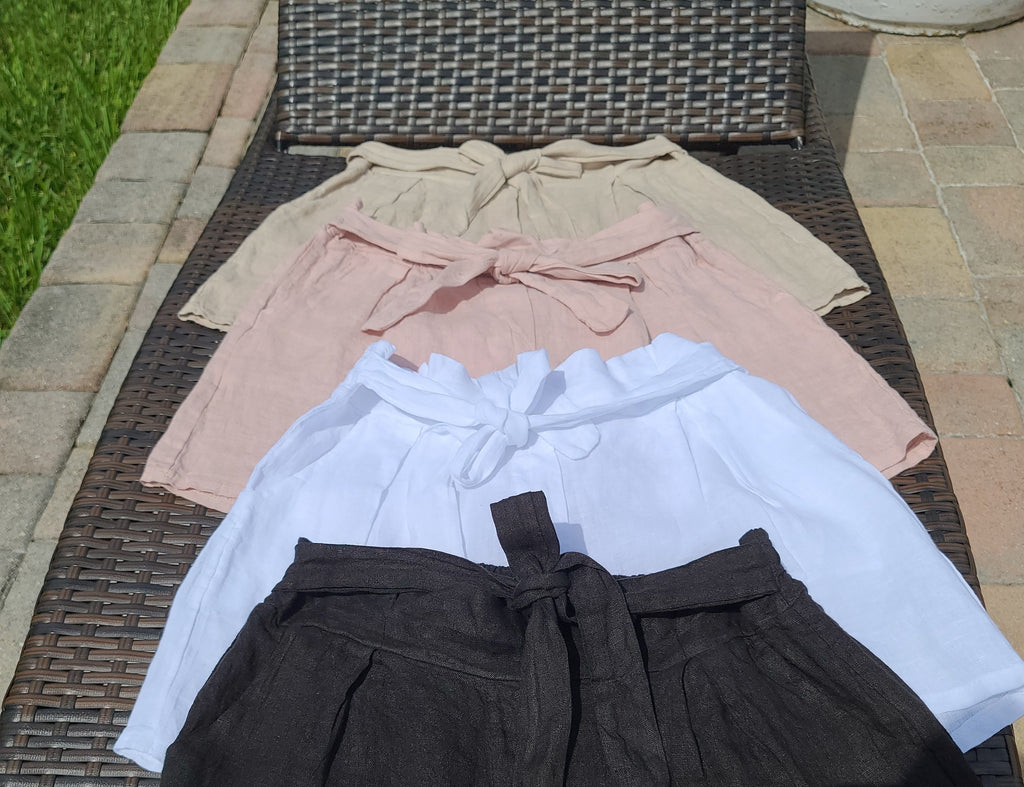 MELANIE LINEN SHORTS (FINAL SALE)